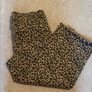 American Eagle Leopard High-Waisted Stovepipe Ankle Pant.